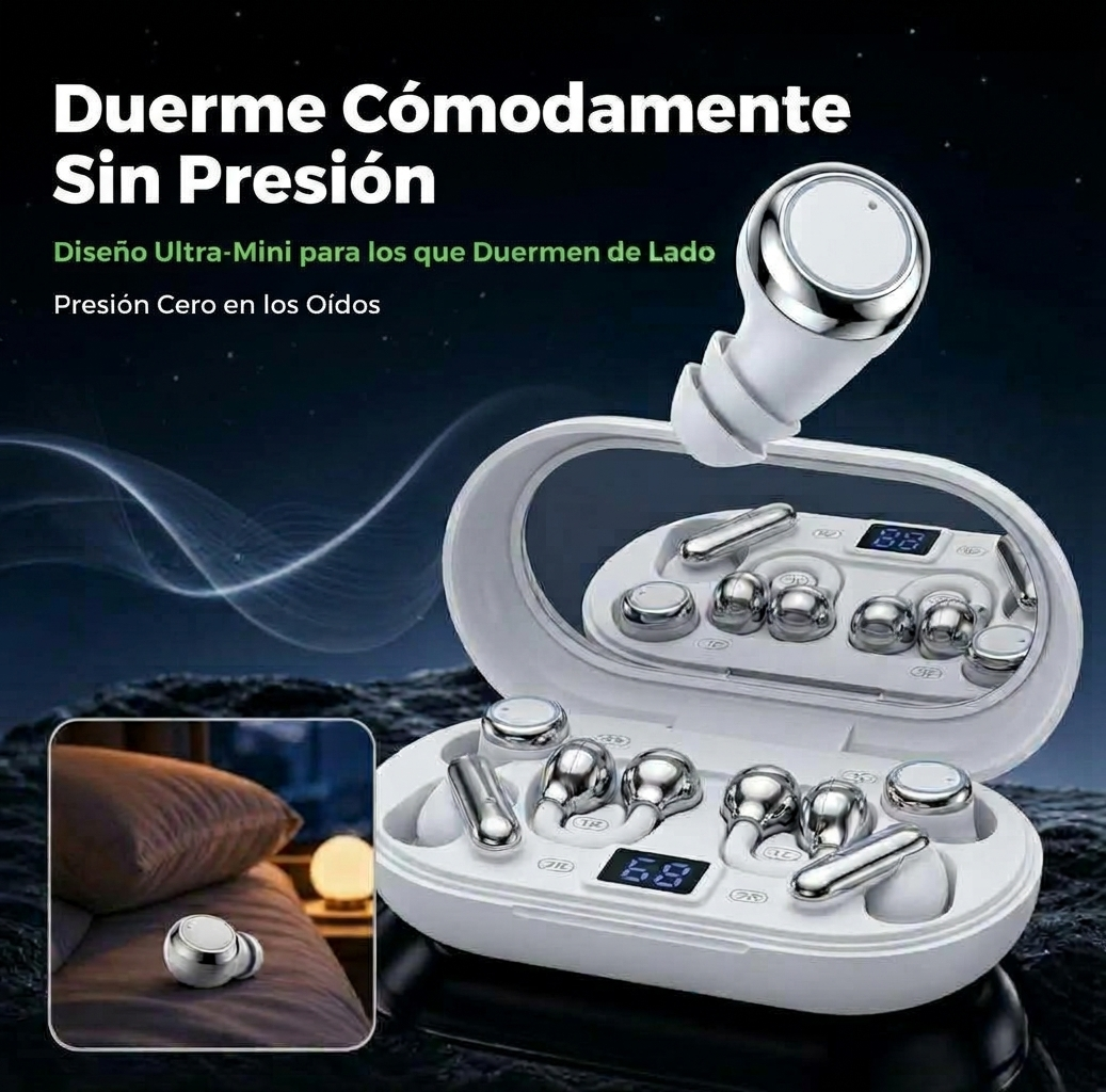 Auriculares para dormir cómodamente de costado